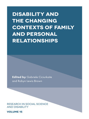 cover image of Disability and the Changing Contexts of Family and Personal Relationships
